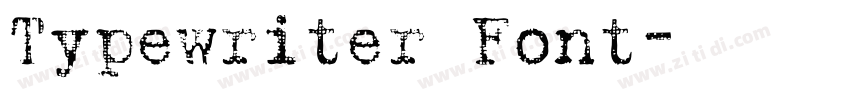 Typewriter Font字体转换